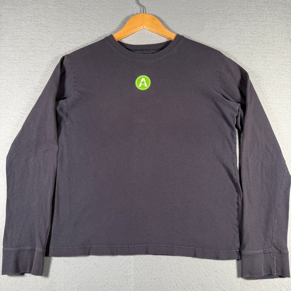 Abercrombie & Fitch Vintage Faded Black Long Sleeve Cotton T-Shirt Womens Medium